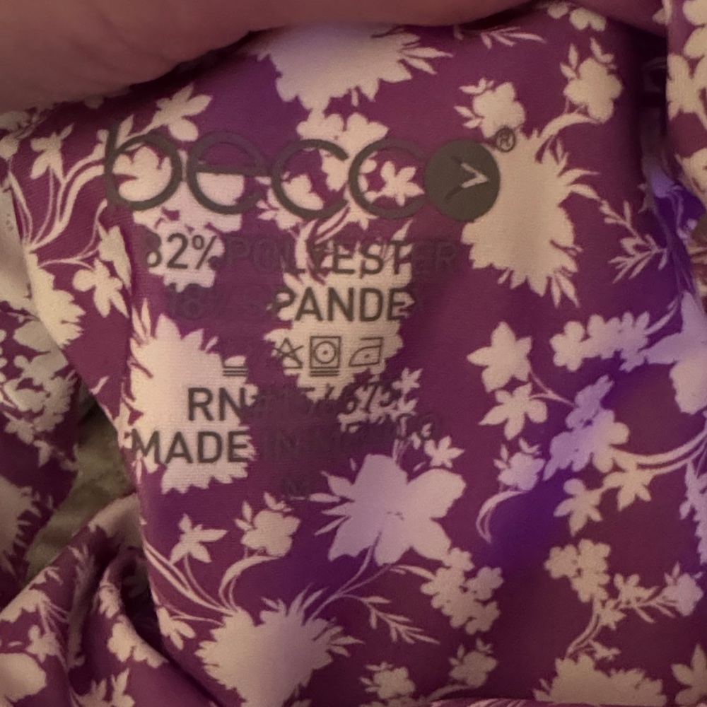 BECCA Purple and White Floral Fabric